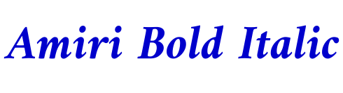 Amiri Bold Italic шрифт